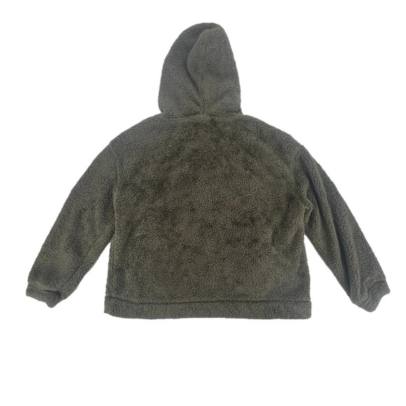 Universal Thread Green Teddy Fleece Hoodie Sweatshirt Size XXL Women’s - Picture 3 of 5